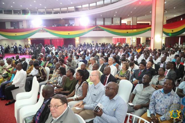 Cross section of stakeholders at the launch of Ghana's National Sanitation Campaign