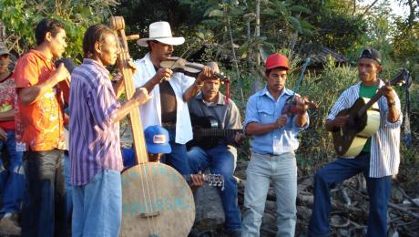 Music at the opening of a water supply system in Maraita, Honduras