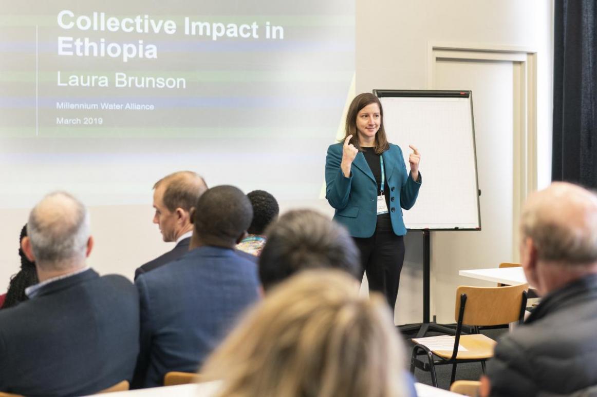 Laura Brunson presenting on collective impact in Ethiopia