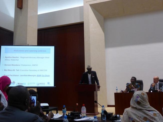 CSO forum Bai-Mass Taal, the Executive Secretary of African Ministers Council on Water (AMCOW)