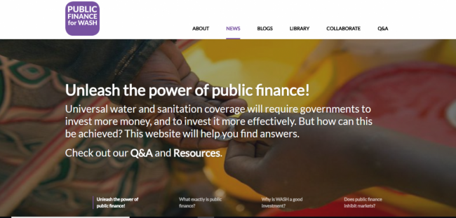 Public Finance for WASH home page