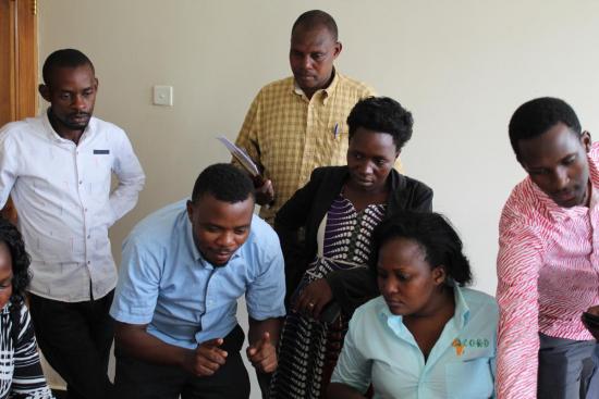 Members of the IWRM Thematic Working Group participate in a learning session in Mbarara, June 2018