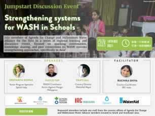 Strengthening Systems for WASH in Schools webinar poster