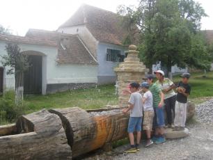 Traditional standpost in rural Romania
