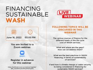 Webinar poster: Financing Sustainable Rural WASH 