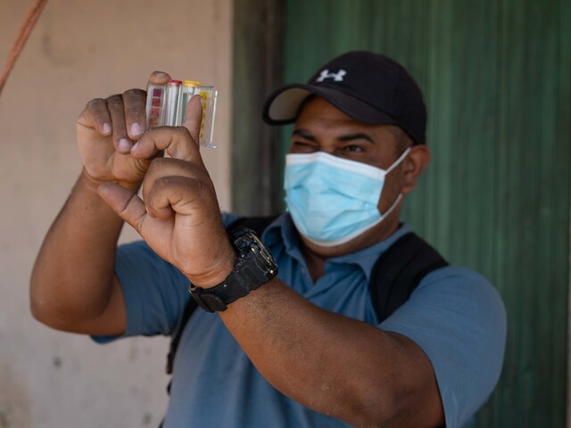 Water quality testing in Honduras