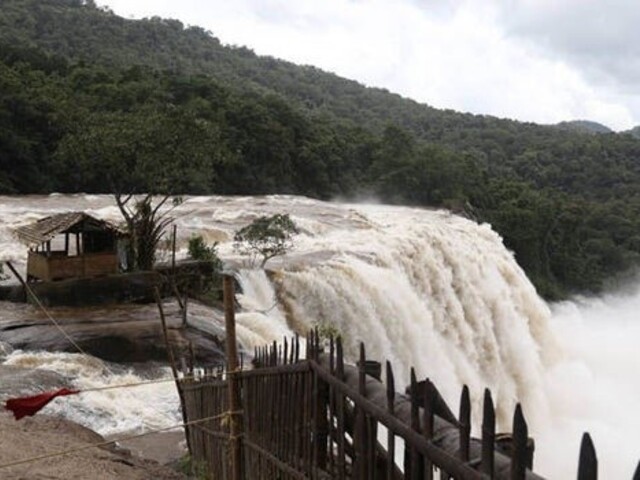 Kerala river during monsoon