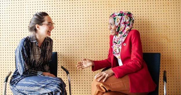 Co-founders of AFREAU: Left, Eleanor Treadwell and right, Hadi Toure Guindo.  Photo credit: Guille Álvarez Sánchez 