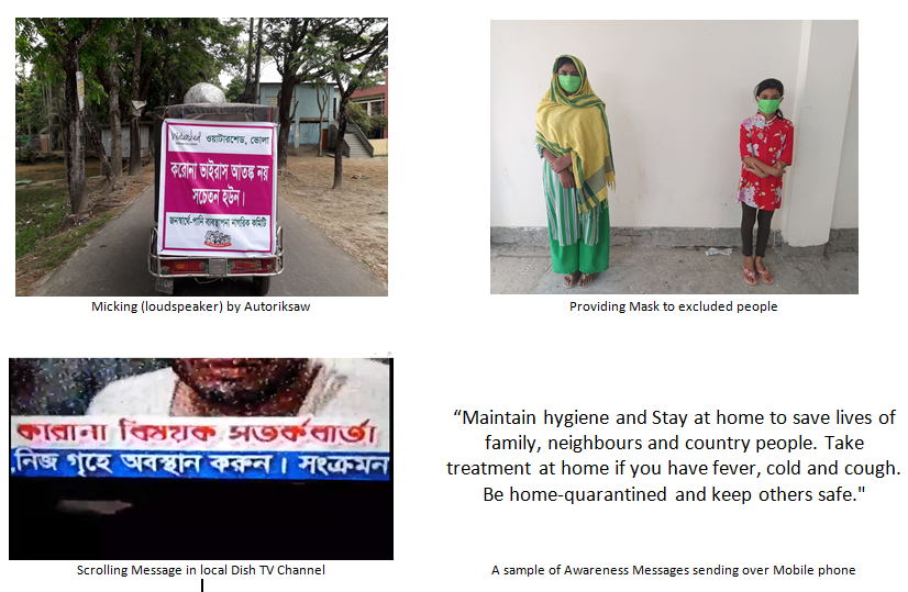 Awareness messages on coronavirus at Bhola, Bangladesh