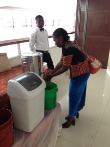 Handwashing facility during the 6th Africa Water Week.