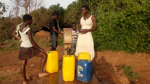 Fetching water in rural Ghana