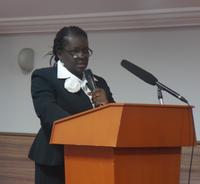 P1060916Professor (Mrs) Esi Awua, Vice Chancellor of the University of Energy and Natural Resources, delivering the MOLE XXIV Theme Address